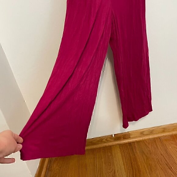 MOULINETTE SOEURS ANTHROPOLOGIE ANTHRO Alisande Jumpsuit Pink Crop Ankle NO BELT - Picture 7 of 13